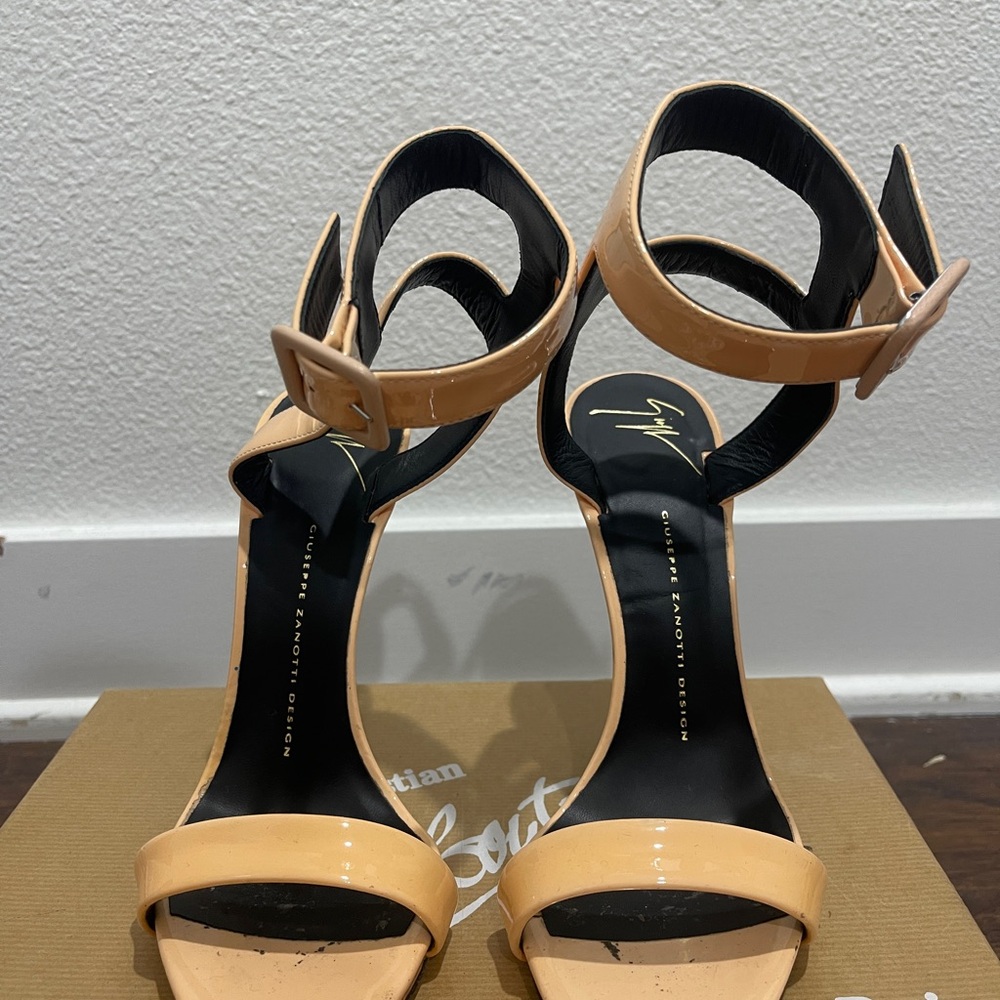 Giuseppe Zanotti Peach Ankle Strap Heels